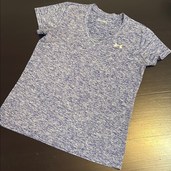 Under Armour Heathered Blue V-Neck Tee - Picture 1 of 6
